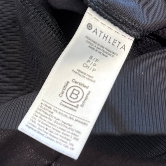 ATHLETA VENICE FLARE PANTS WITH SLIT BLACK S/P - Picture 9 of 9